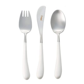 Cutipol Alice Set White/Matte Silver Children's Cutlery Set Ribbon Wrapping