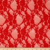 Giselle Stretch Floral Lace Red Fabric By The Yard