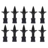 Black Plastic Trident Spear Finial Fence Topper for Wrought Iron