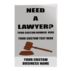 Custom Door Decals Vertical Vinyl Stickers Multiple Sizes Need A Lawyer Custom Business Industrial Luggage & Bumper Stickers for Cars 18x24Inches