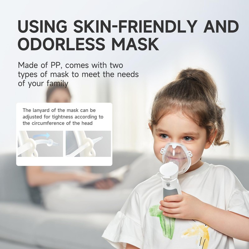 yuwell Portable Nebuliser Machine for Kids and Adults, Silent Mesh