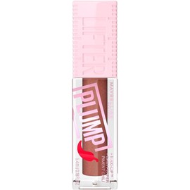 Maybelline Lifter Plump Brillo Labial Voluminizador, Maquillaje para Labios con Efecto Relleno Instantáneo, Fórmula con Chile y Maxi-Lip, Acabado Brillante, Tono Cocoa Zing, 5.4 ml