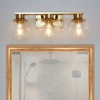 PAZALA 3 Lights Brushed Gold Vanity Light for Bathroom Lighting,