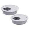 2Pcs 2-1/8 Inch Desk Cable Grommet, ABS Plastic Cord Hole
