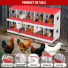 Chicken Nesting Box, 10 Compartment Metal Chicken Nesting Boxes for