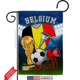 Ornament Collection FIFA World Cup Belgian Wall American Flag Banner Pack Patio Porch Lawn Garden Outdoor Decorations Tapestry Team Qatar Trophy Soccer Game Football Gifts, Made in USA