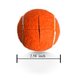 HiBallBall 2 Pack Precut Tennis Balls for Walkers, Tennis Balls for Chairs Furniture Legs, Heavy Duty Long Lasting for Ski Glides (Orange)