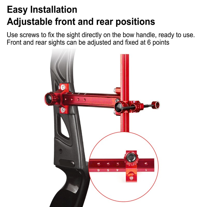 Archery Recurve Bow Sight Iron Adjustable T Shape Quick Release