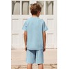 Arshiner Boy 2 Piece Linen Set Beach Shorts Outfit Henley