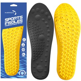 4D Cloud Insoles for Men and Women, Soft Shock Absorption Massage Insoles -Comfort Sports Shoe Inserts, Arch Support Insoles, Memory Foam Insoles (Black, XL Men 11~12 /Women 12.5)