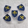 MuseBrickArts 5pack Sword Cross Shield Blue Yellow Blocks Accessory for
