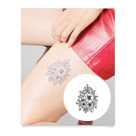 Inkbox Temporary Tattoos, Semi-Permanent Tattoo, One Premium Easy Long Lasting, Water-Resistant Temp Tattoo with For Now Ink - Lasts 1-2 Weeks, Floral Spells, 4 x 4 in