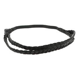 Dark Brown Braided Headband - Plain Women's Hair Band - Thin Elastic Headband One Size - Headband for Wedding Hairstyle - Original Look Boho, Hippie Chic