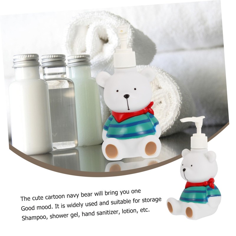 Ipetboom 1pc Cartoon Press Type Lotion Dispenser Bottle Refillable Lotion