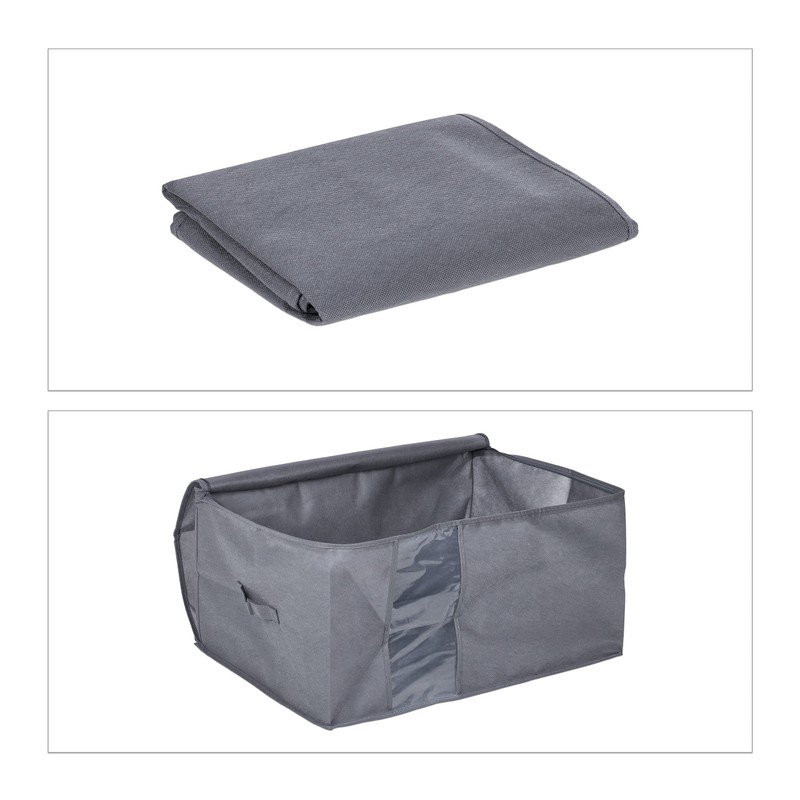 Relaxdays Zipped Storage Bag, Bedding and Clothes, Underbed Storage Bag,