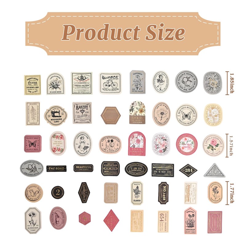 Valtiner 120Pcs Vintage Scrapbook Stickers, Junk Journal Supplies, Stamping Sticker