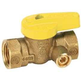 Homewerks, Brass, 1/2-Inch VGV1LSB3B Premium Side Tap Gas Ball Valve, x Female Thread
