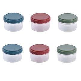 zaoalife 6 pack Small Containers with Lids,Salad Dressing Container To Go,75ml Dressing Sauce Containers for Lunch Box, Reusable Plastic Condiment Sauce Dipping Cups,Mini Food Storage Bowls