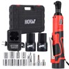 HORMY 3/8" 16.8V Electric Ratchet,Cordless Ratchet Tool Kit,40 Ft-lbs,280 RPM,Equipped