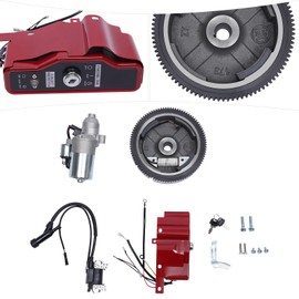Electric Start Kit Starter Motor Compatible withHonda GX240 8HP and GX270 9HP, GX240 GX270 Electric Start Kit Starter Motor Flywheel Switch for Honda-Flywheel Switch Engine