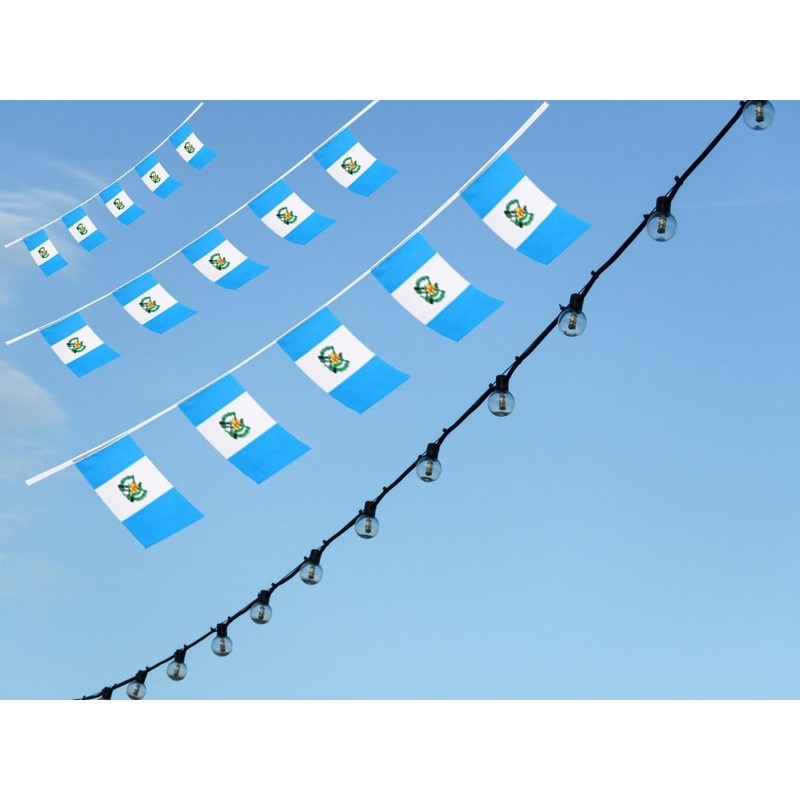 FFILL Guatemala Banner Flag String, Guatemalan Mini Flag Small Banner,