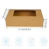 KEYIDO 20 Pack Kraft Cookie Boxes with Window, 8.5”×5.5”×2” Sweet