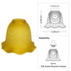 Amber Glass Lamp Shade Replacement with Bell Shaped, 1-5/8-inch Fitter