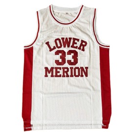 FINKLE Mens #33 Lower Merion High School Basketball Jersey (Medium, White)