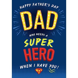 Piccadilly Greetings Modern Father's Day Card Dad - 9 x 6 inches