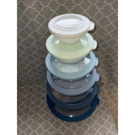 Zulay Kitchen BRAND NEW!! - Never used - Mixing Bowl set (6 Bowls - 6 Lids) - BLUE OMBRE