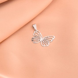 JC JEWELLER CARAT Rhodium-Plated 925 Silver Pendant, Silver