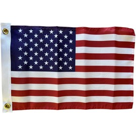 NWFlags USA Flag 18" x 12" 75d Premium Polyester | Polyester 1.5x1 foot material flag with 2 Eyelets