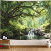 Lunerfex Forest Tree and Flowing Water Tapestry, Serene Landscape Wall