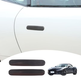 JONKOKO 2Pcs Car Door Handle Bar Cover Protector Sticker for Jaguar F-Type 2013-2024 Exterior Door Handle Cover Trim Car Accessories (Carbon Fiber)