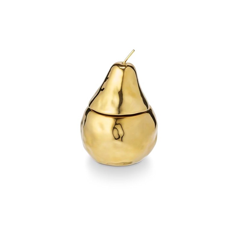 Illume Spiced Pear Ceramic Pear Candle