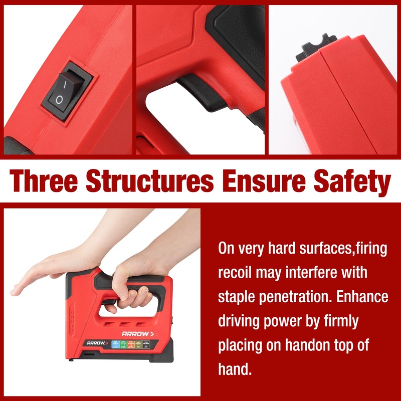 Arrow Electric Staple Gun, 5 in 1 Cordless Stapler with