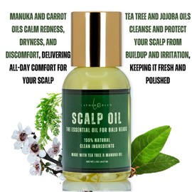 Scalp Oil Essential Oil for Bald Heads with Tea Tree & Manuka Oil - 1 oz