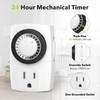 BN-LINK BND-60/U47 Indoor Mini 24-Hour Mechanical Outlet Timer, 3-Prong, 4-Pack