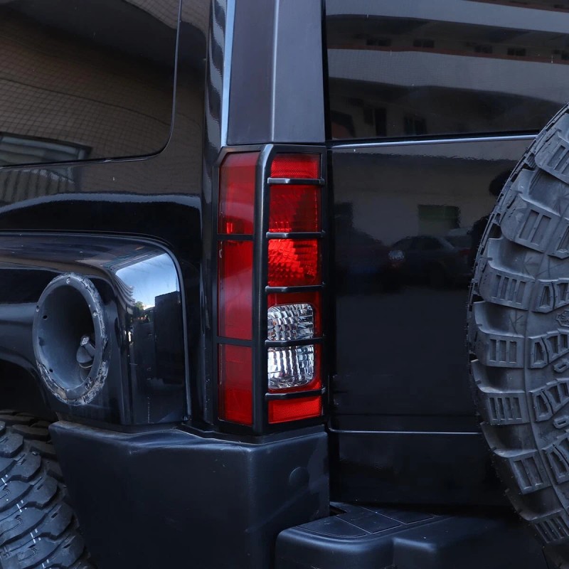 cartiangous Carbon Steel Tail Light Lamp Grille Protective Cover Fit