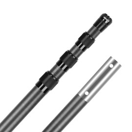 DOBEN Carbon Fiber Pool Pole, Professional Ultralight Pool Poles 4.6 to 15 FT, Telescoping Lightweight Pool Cleaning Pole, Heavy Duty Pool Pole for Skimmer Net, Brush, Vacuum Head 15FT