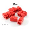 CablesOnline, 10-Pack CAT6 Female/Female RJ45 Ethernet Red Keystone Jack Coupler,