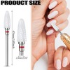 Ceramic Nail Drill Bit, 3/32'' Professional Acrylic Nail File Flame