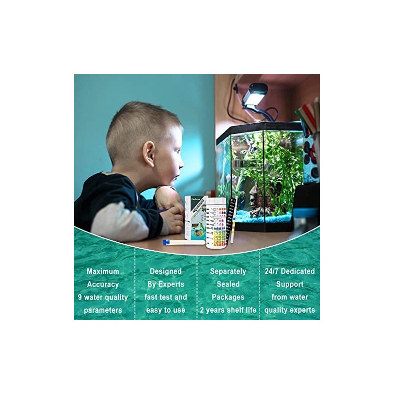 9 in 1 Aquarium Test Kit for Freshwater and Saltwater,