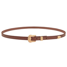 RainFlowwer Western Hat Band for Women, Cowboy Hat Band for Men, Leather Hat Band with Gold Buckle for Fedora Panama Hat, Lb-khaki, One Size