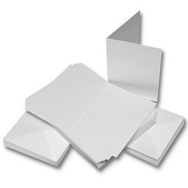 Craft UK 2380 Premium 40, 300 GSM 5x5 White Card & Envelopes, White 300 GSM