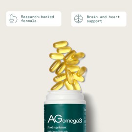 AG1 Omega 3 Fish Oil Supplement Softgel Capsules | EPA & DHA Fatty Acids from Wild-Caught Fish | 90 Count 2,000 mg Athletic Greens