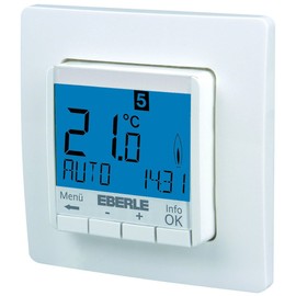 Eberle 527815355100 Eberle FITnp - 3R Room Thermostat On-Wall Installation Blue Backlit Display