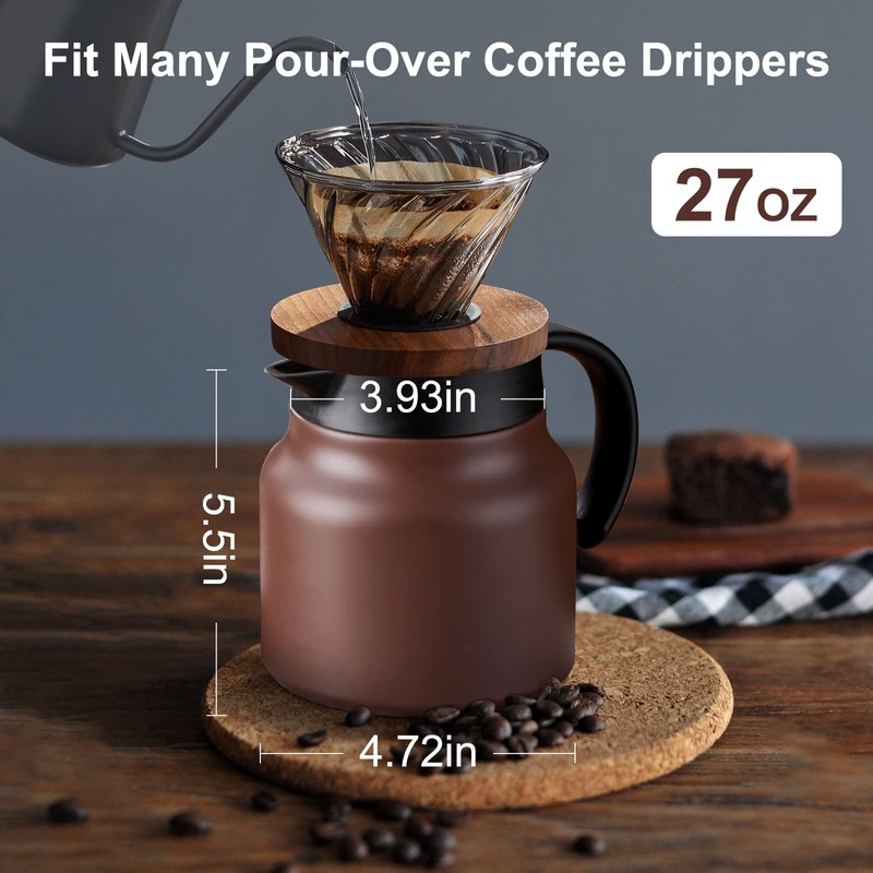 PARACITY Coffee Pot / Teapot Thermal with Ceramic Insert 800