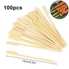 VEYLIN Barbecue Skewers,100pcs Bamboo Paddle Skewers Bamboo Sticks for BBQ