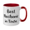 Inspirational Mechanic Two Tone 11oz Mug, Best Mechanic in, Appreciation